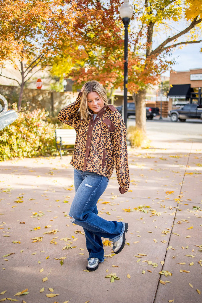 Leopard Corduroy Shacket - Pepper & Pearl Boutique