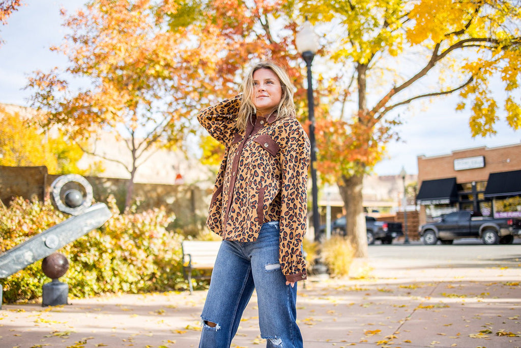 Leopard Corduroy Shacket - Pepper & Pearl Boutique