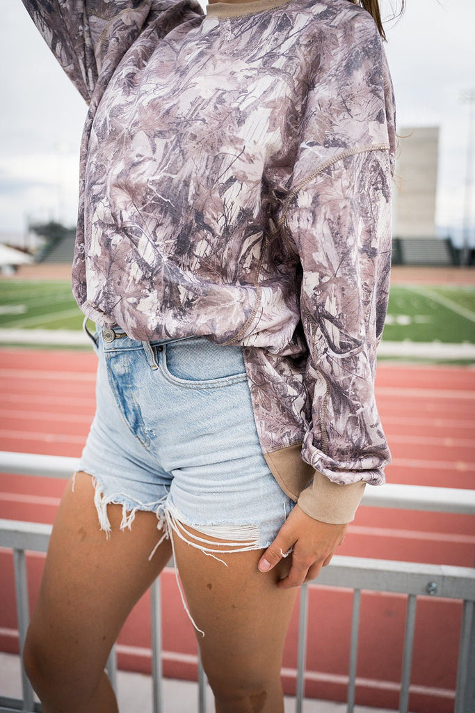 Lightweight Camo Pullover - Pepper & Pearl Boutique