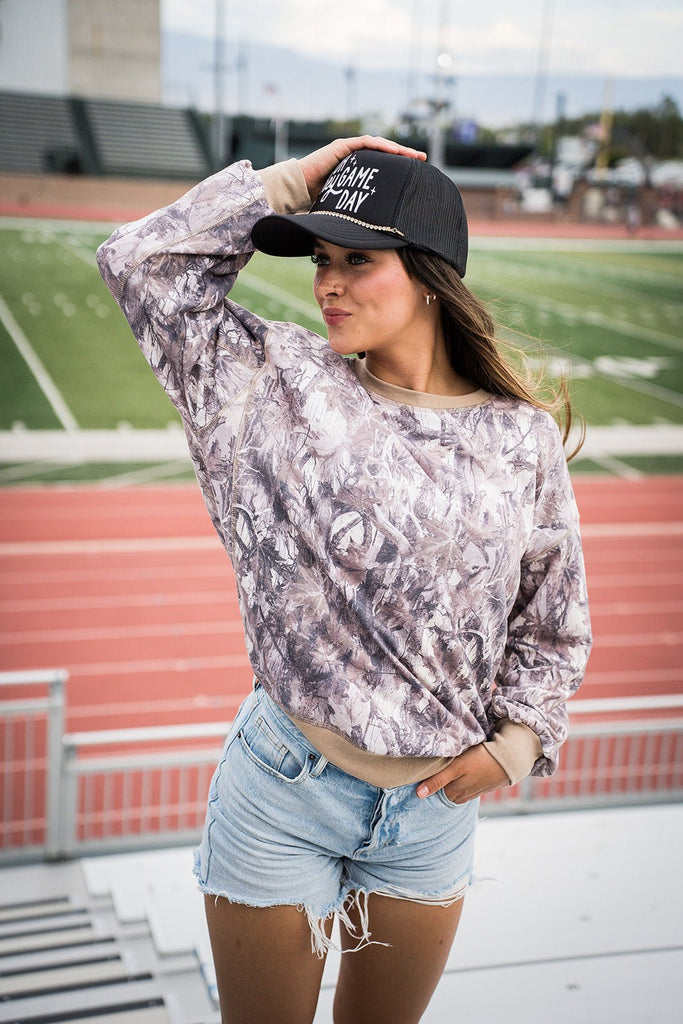 Lightweight Camo Pullover - Pepper & Pearl Boutique