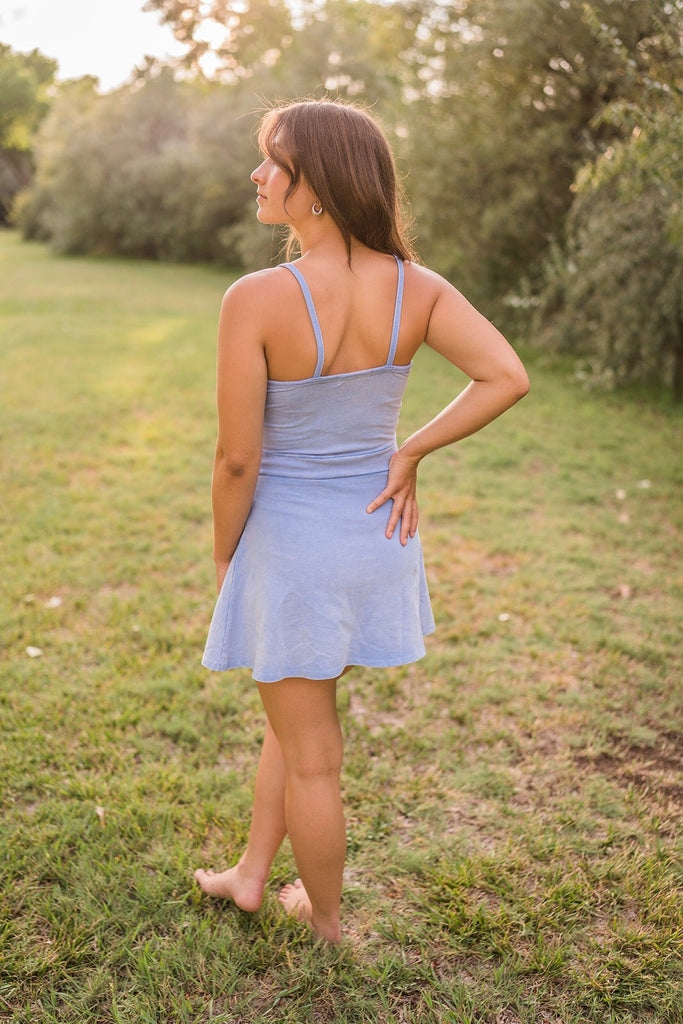 Mineral Wash Athletic Mini Dress - Pepper & Pearl Boutique