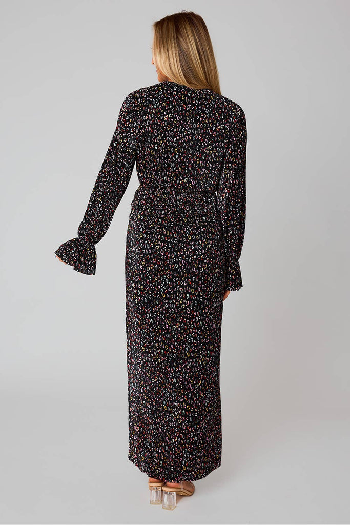 Mini Pleat Leopard Maxi Dress - Pepper & Pearl Boutique