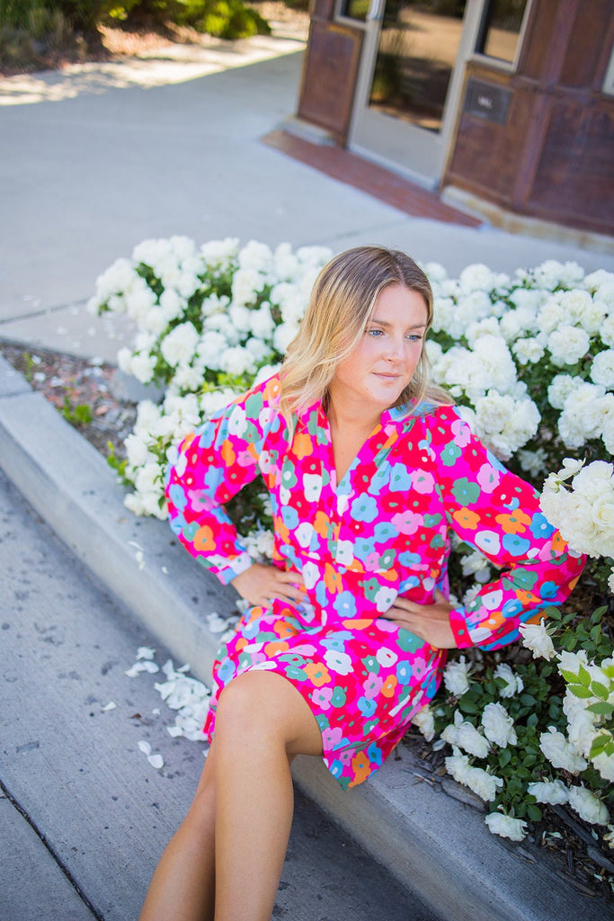 Multi Colored Floral Dress - Pepper & Pearl Boutique