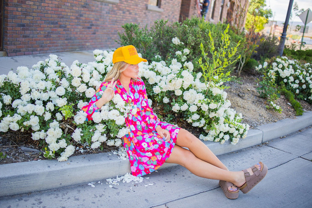 Multi Colored Floral Dress - Pepper & Pearl Boutique