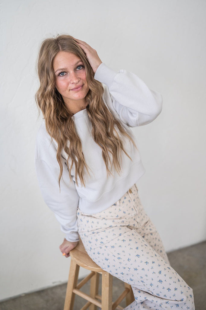 Off Shoulder Sweatshirt - Pepper & Pearl Boutique