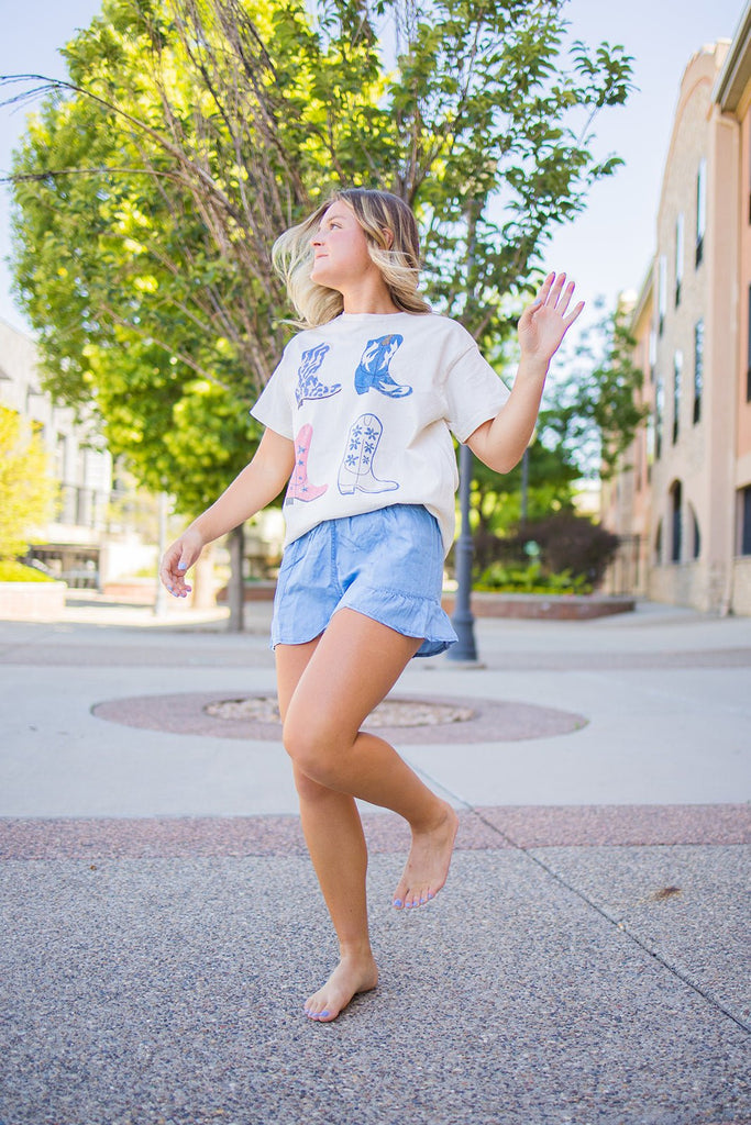 Oversized Boot Tee - Pepper & Pearl Boutique