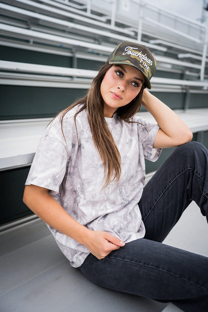 Oversized Light Camo Tee - Pepper & Pearl Boutique