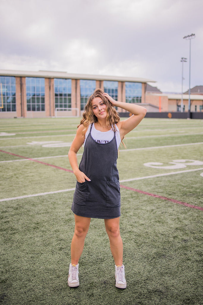 Ready To Play Dress - Black Acid Wash - Pepper & Pearl Boutique