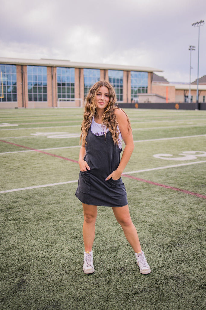 Ready To Play Dress - Black Acid Wash - Pepper & Pearl Boutique