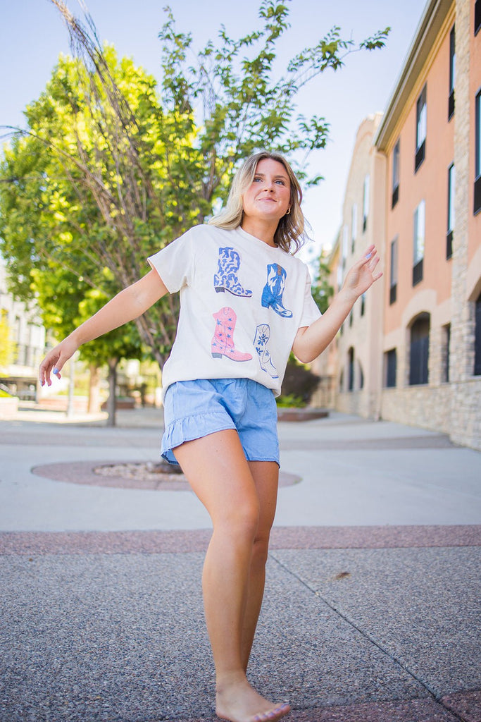 Ruffled Hem Shorts - Pepper & Pearl Boutique