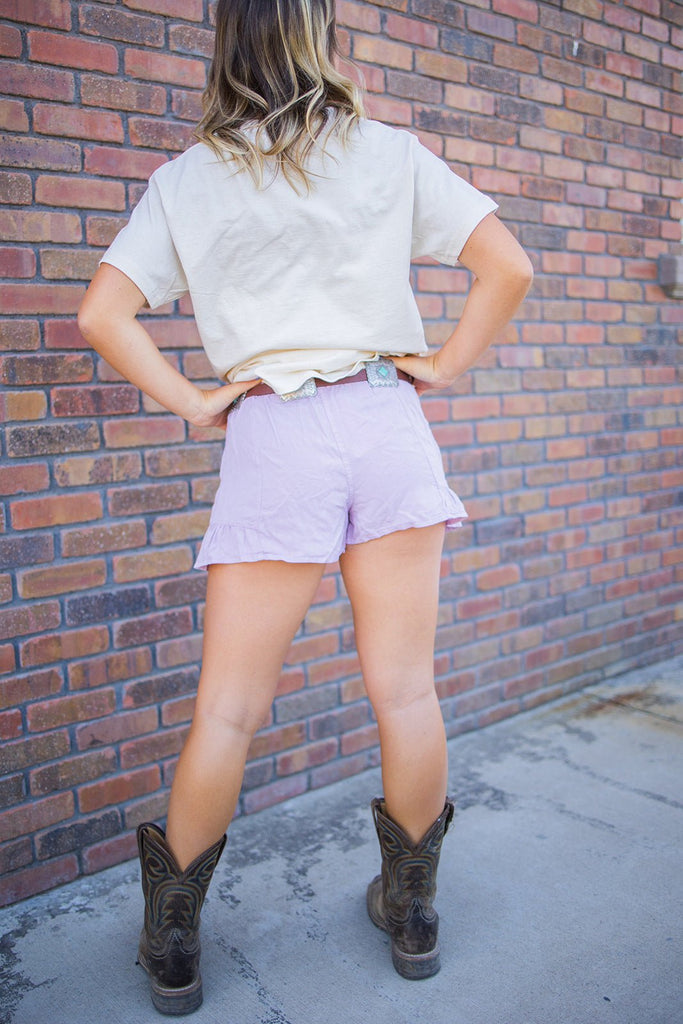 Ruffled Hem Shorts - Pepper & Pearl Boutique