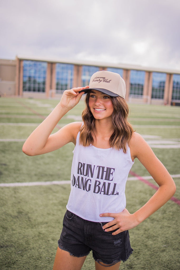 Run The Dang Ball Crop Tank - Pepper & Pearl Boutique