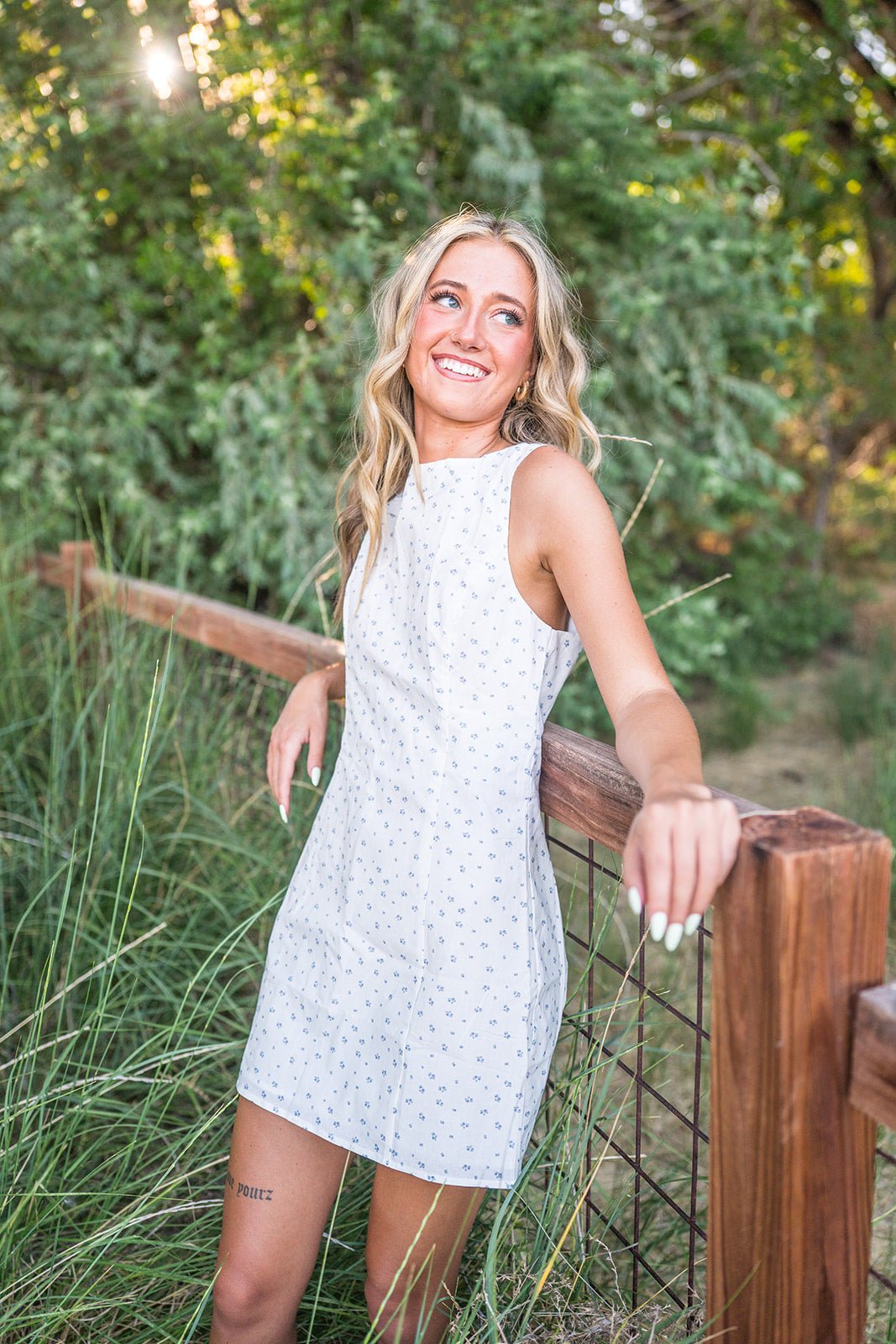 ditsy floral mini dress Ditsy Floral Smocked Mini Dress
