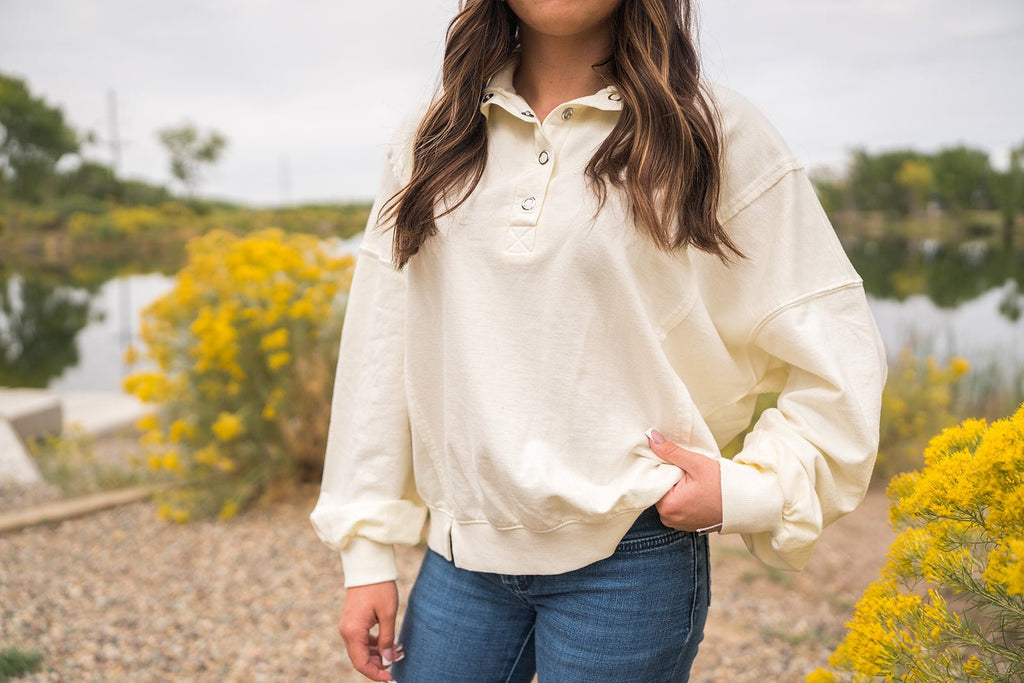 Snap Button Knit Top - Pepper & Pearl Boutique