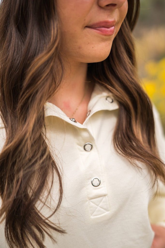 Snap Button Knit Top - Pepper & Pearl Boutique