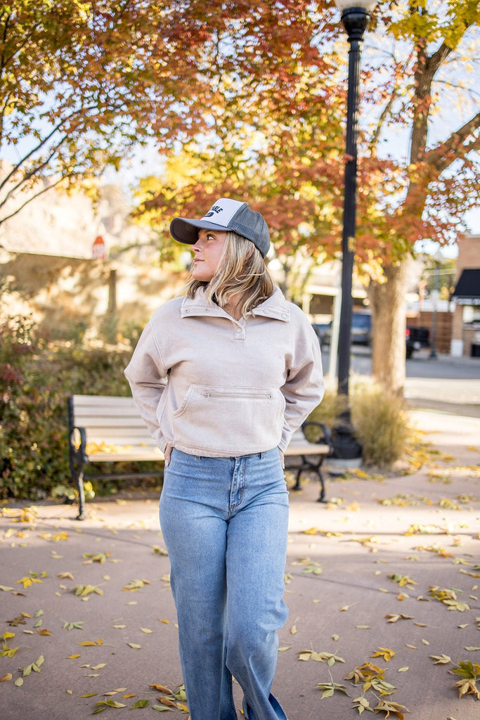 Snap Front Pullover - Pepper & Pearl Boutique