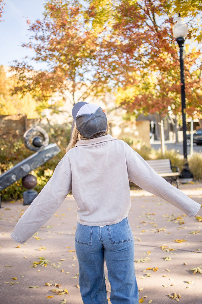 Snap Front Pullover - Pepper & Pearl Boutique