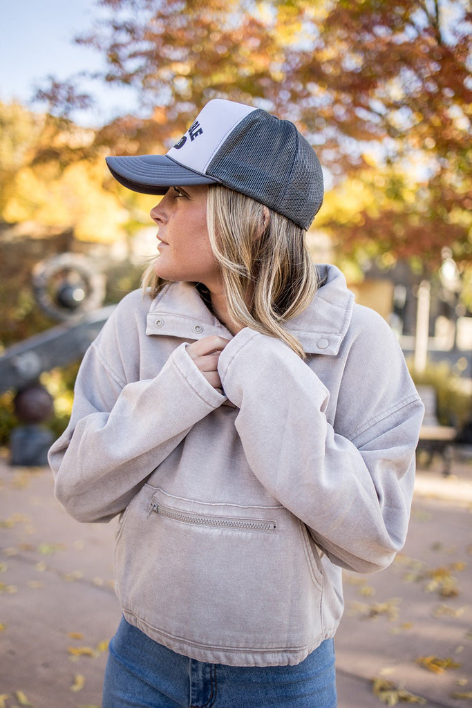 Snap Front Pullover - Pepper & Pearl Boutique