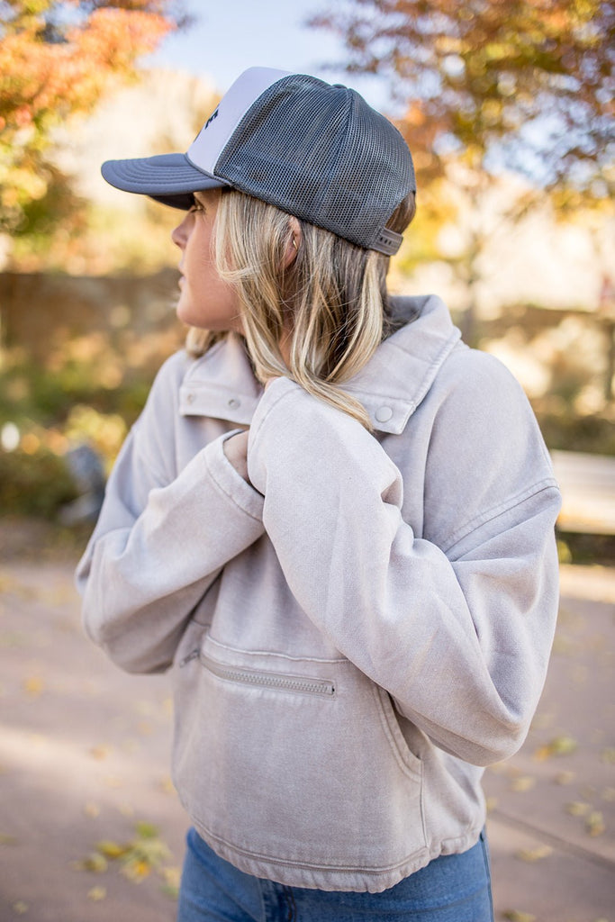 Snap Front Pullover - Pepper & Pearl Boutique