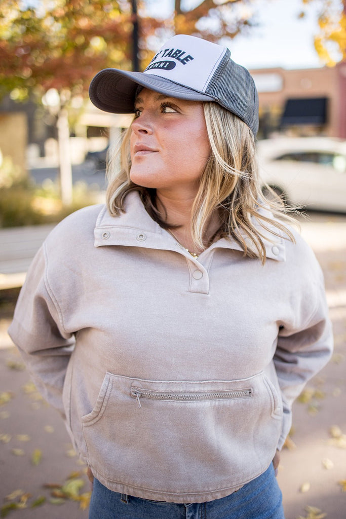 Snap Front Pullover - Pepper & Pearl Boutique