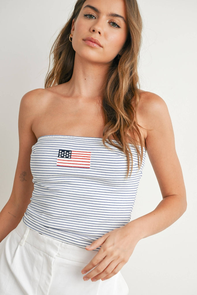 Stars and Stripes Tube Top - Pepper & Pearl Boutique