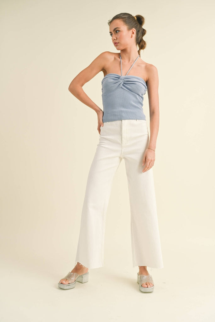 Straight Wide Leg Denim Pants - Pepper & Pearl Boutique