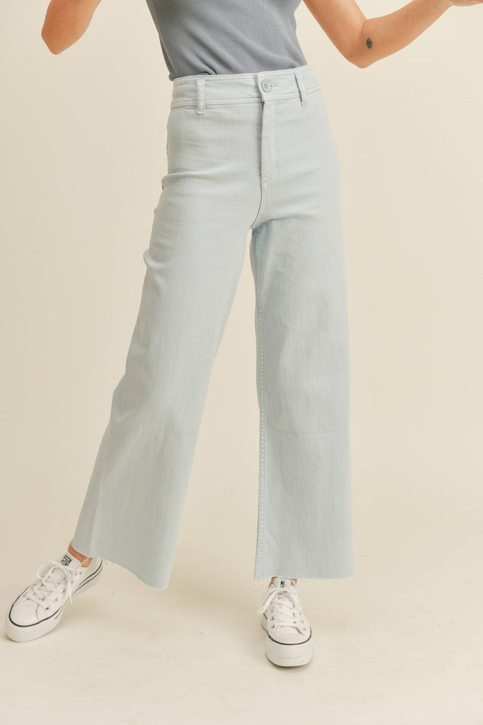 Straight Wide Leg Denim Pants - Pepper & Pearl Boutique