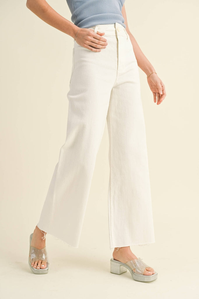 Straight Wide Leg Denim Pants - Pepper & Pearl Boutique