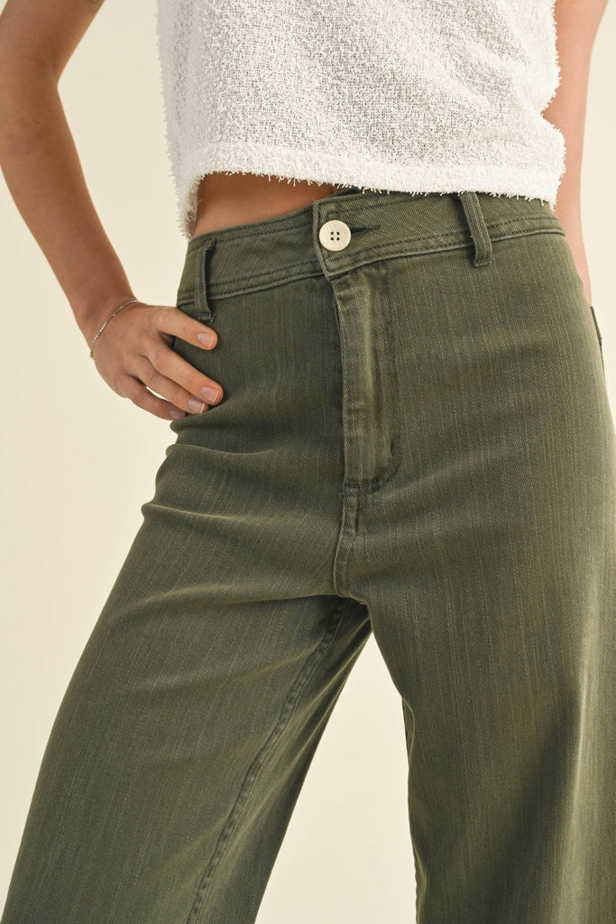 Straight Wide Leg Denim Pants - Pepper & Pearl Boutique