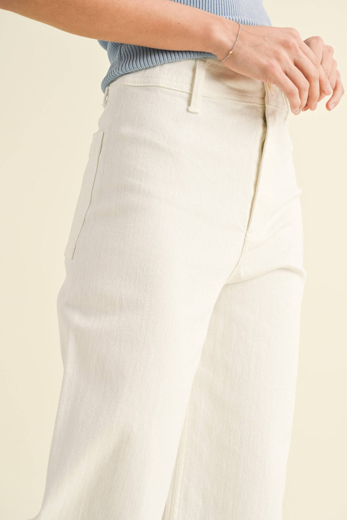 Straight Wide Leg Denim Pants - Pepper & Pearl Boutique