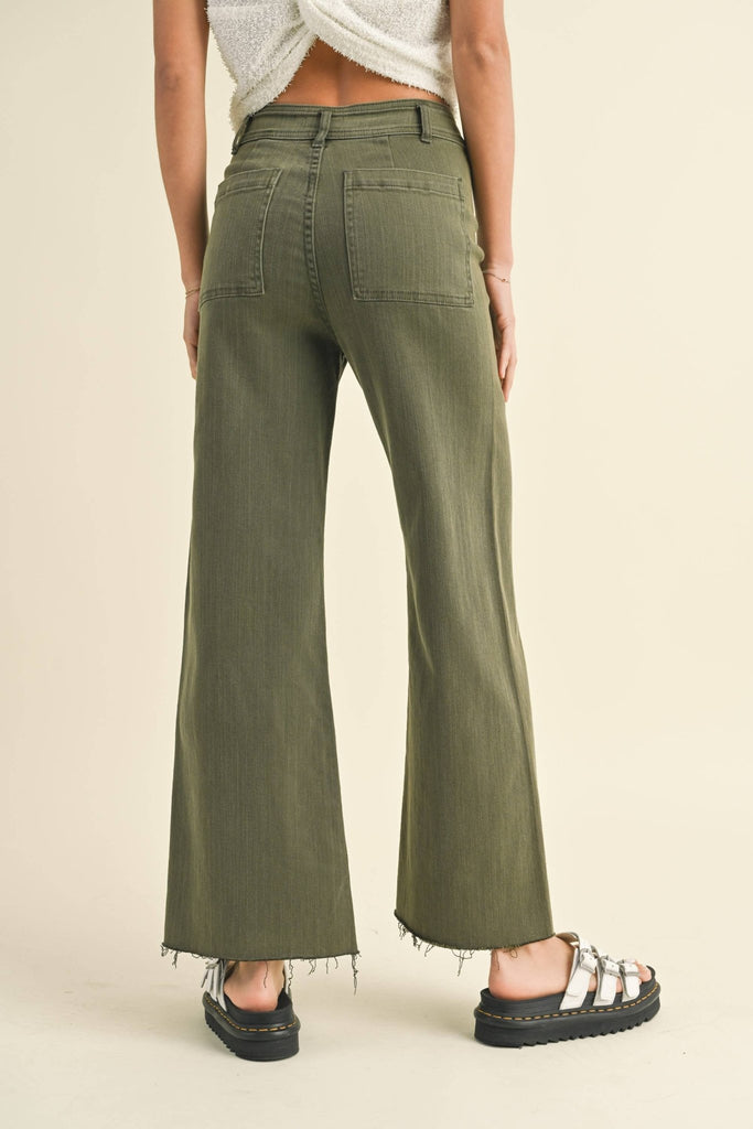 Straight Wide Leg Denim Pants - Pepper & Pearl Boutique