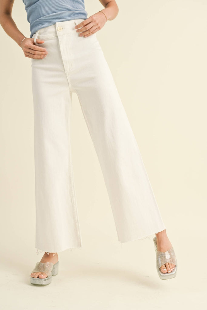 Straight Wide Leg Denim Pants - Pepper & Pearl Boutique