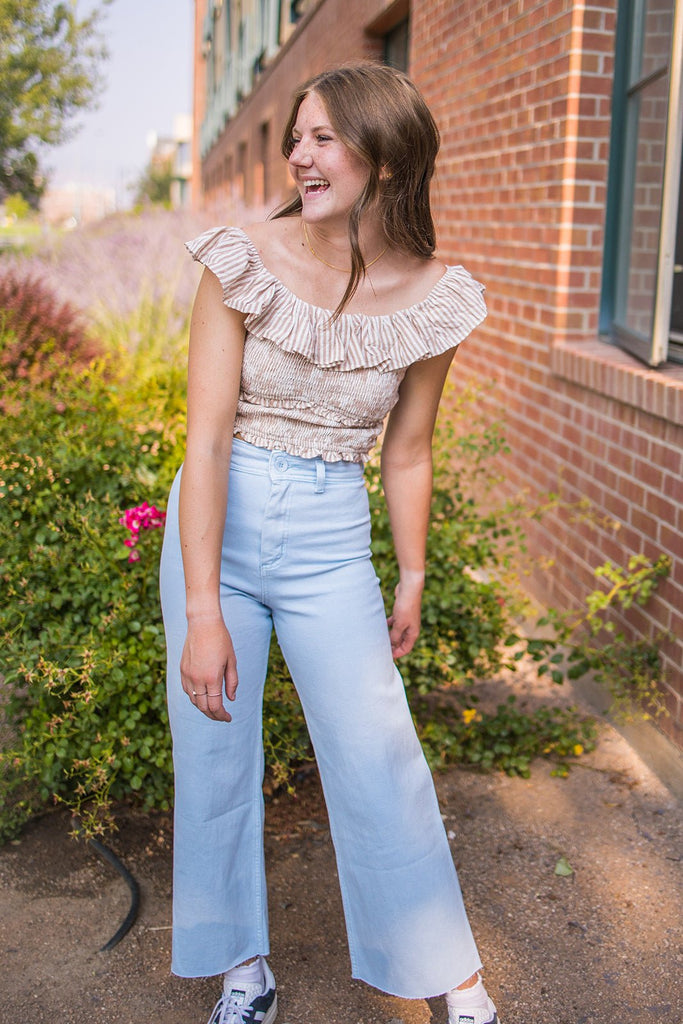 Straight Wide Leg Denim Pants - Pepper & Pearl Boutique