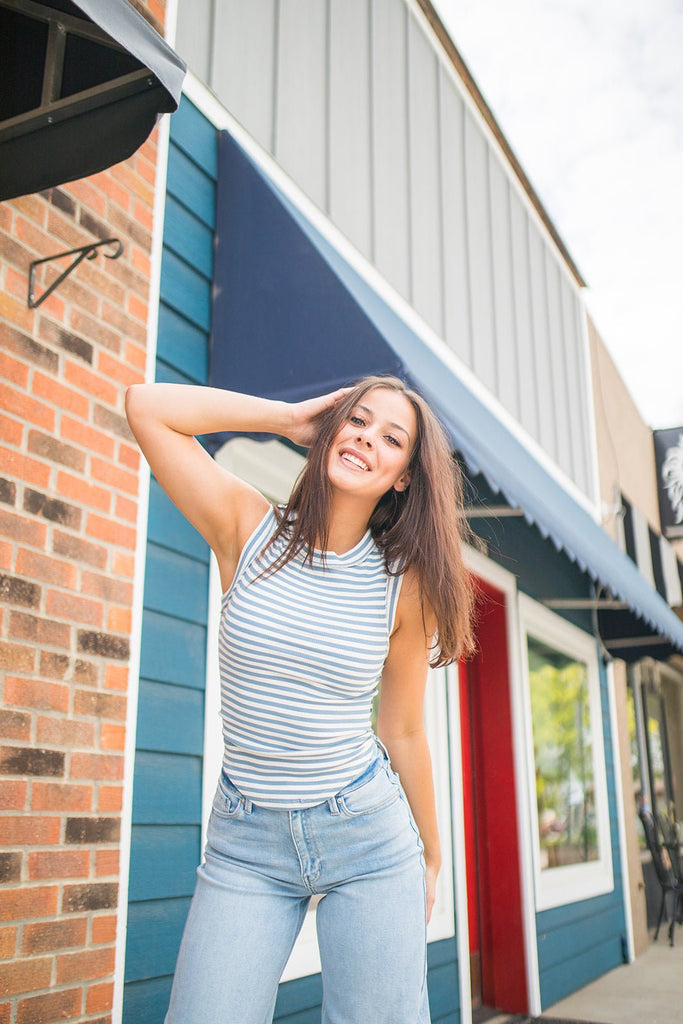 Striped Ribbed Tank - Pepper & Pearl Boutique