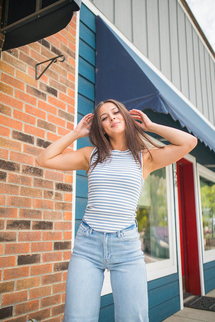 Striped Ribbed Tank - Pepper & Pearl Boutique