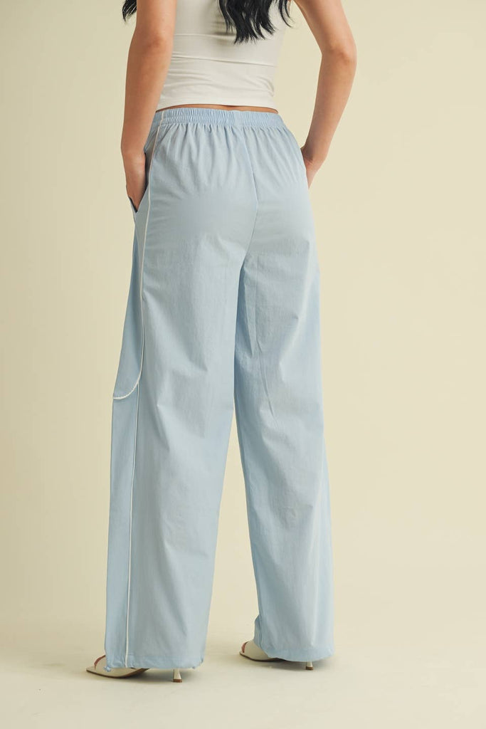 Track Pants with Contrast Piping - Pepper & Pearl Boutique
