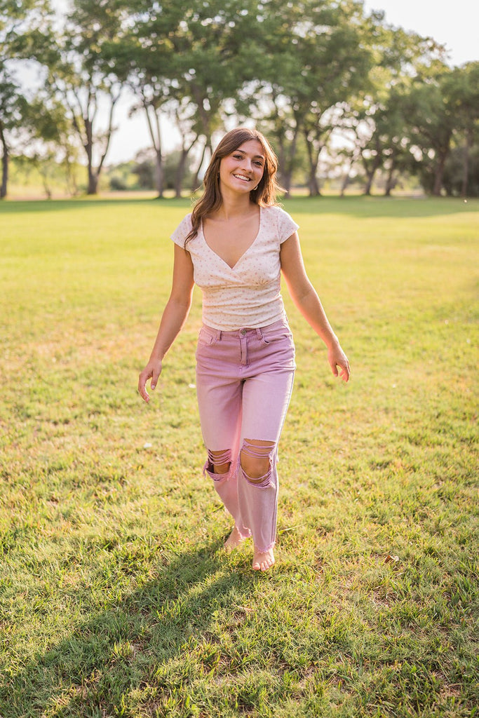 Violet Distressed Cropped Jeans - Pepper & Pearl Boutique