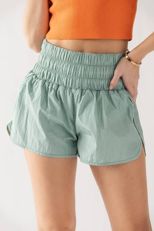 Wide Waistband Active Shorts - Pepper & Pearl Boutique