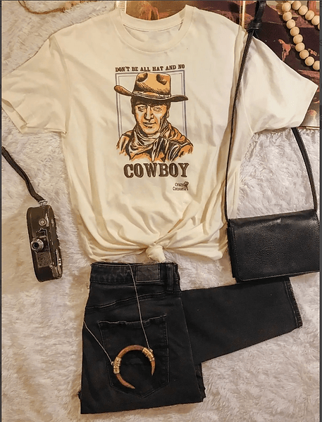 All Hat & No Cowboy Tee - Pepper & Pearl Boutique