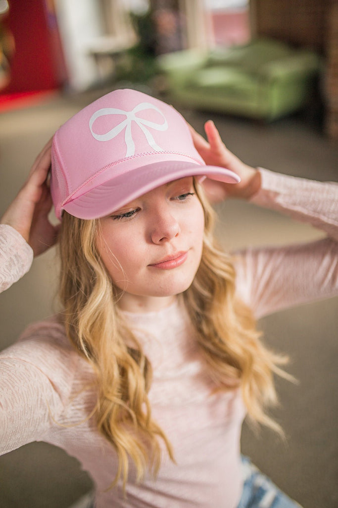 Bow Trucker Hat - Pepper & Pearl Boutique