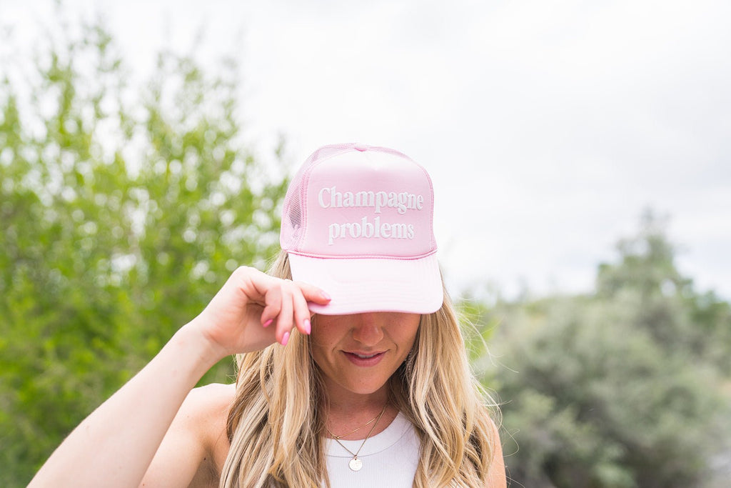 Champagne Problems Trucker Hat - Pepper & Pearl Boutique