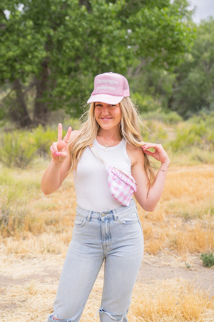 Champagne Problems Trucker Hat - Pepper & Pearl Boutique