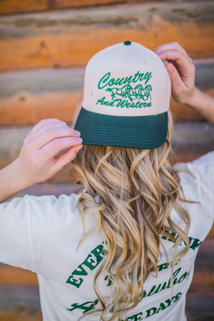 Country and Western Two Tone Trucker - Pepper & Pearl Boutique