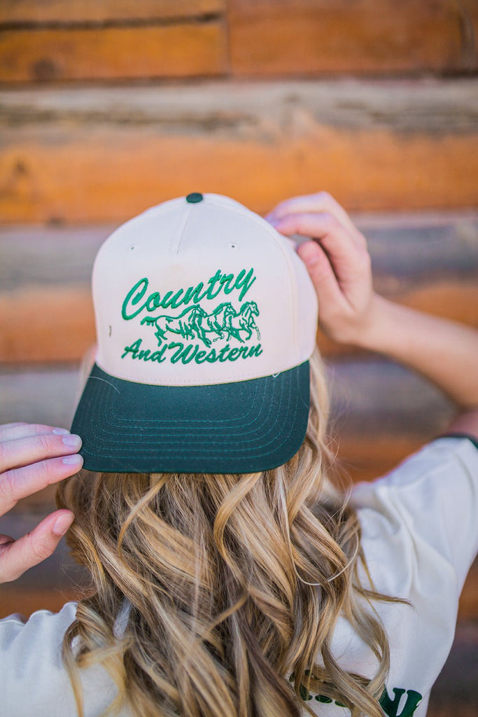 Country and Western Two Tone Trucker - Pepper & Pearl Boutique