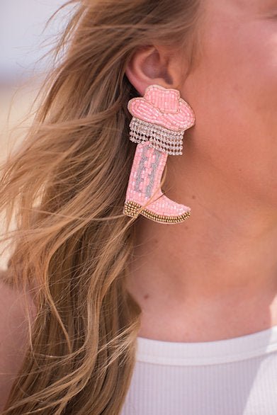Disco Cowgirl Beaded Earrings - Pepper & Pearl Boutique