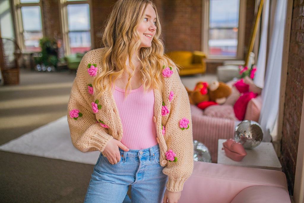 Flowers Forever Cardigan - Pepper & Pearl Boutique