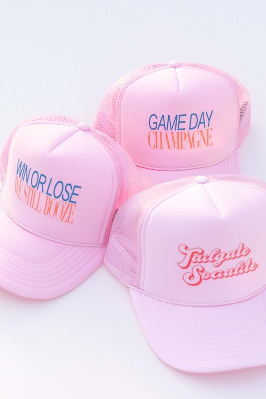 Game Day Champagne Trucker Hat - Pepper & Pearl Boutique