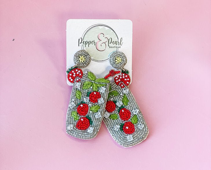 Mojito Beaded Earrings - Pepper & Pearl Boutique