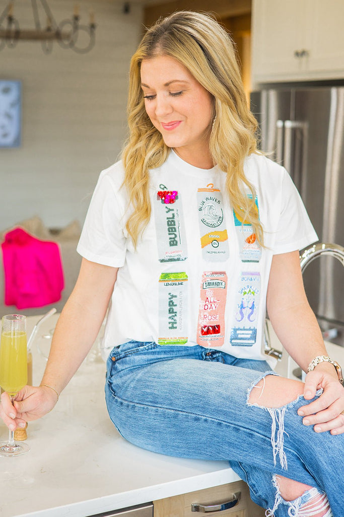 Queen of Sparkles Seltzer Tee - Pepper & Pearl Boutique
