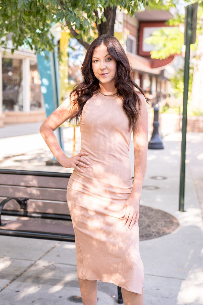 Ribbed Midi Dress - Pepper & Pearl Boutique
